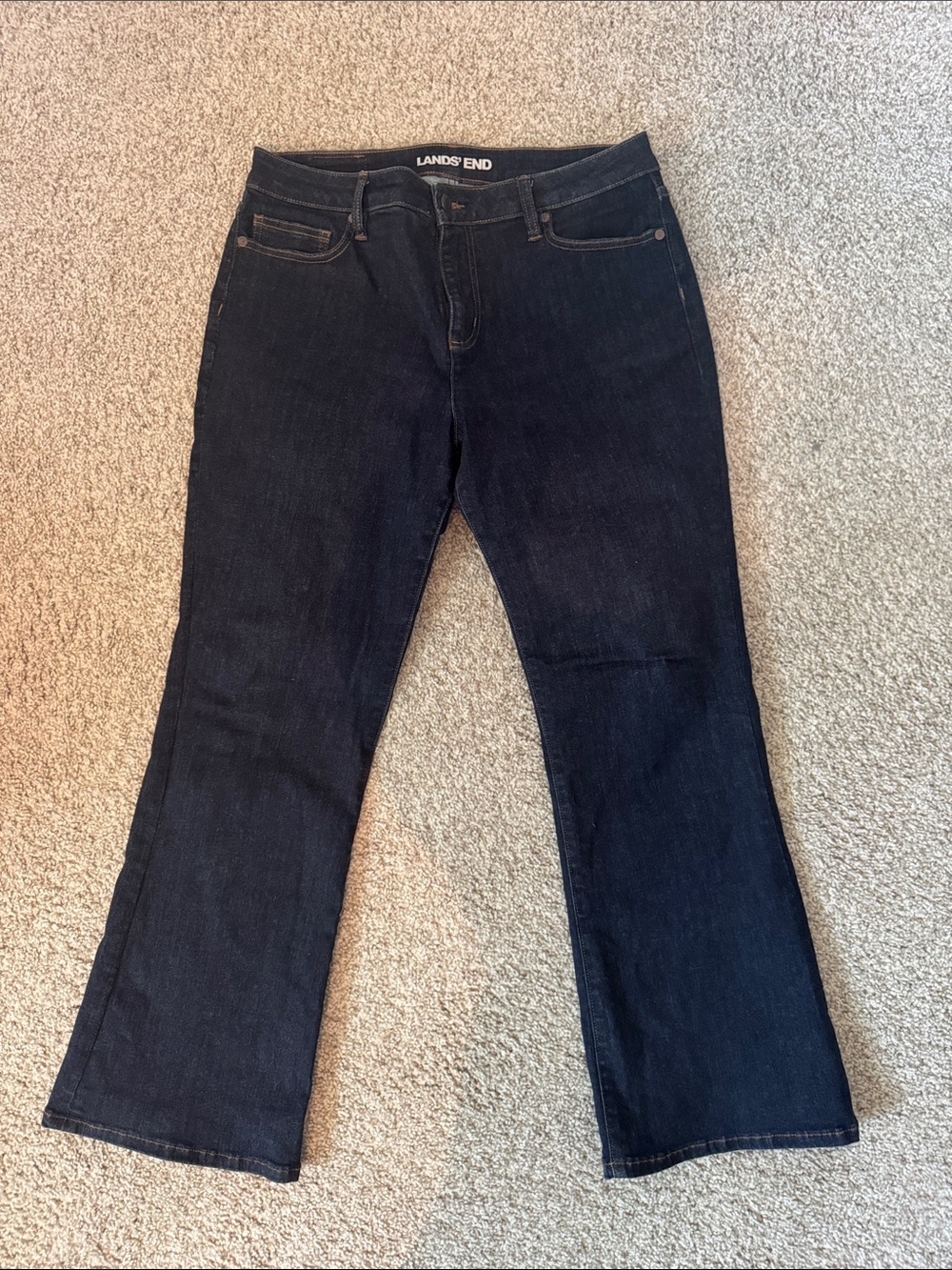 Lands' End Women's Dark Indigo bootcut Jeans